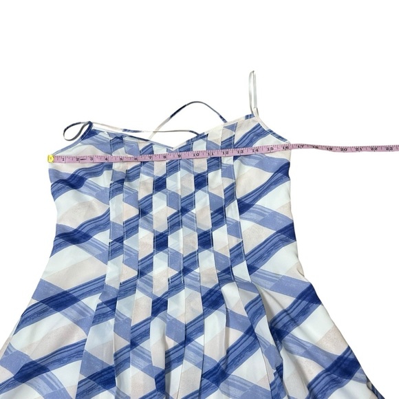Banana Republic Plaid A-Line Slip Pleated midi Dress size 4p sleeveless wedding - Picture 11 of 12